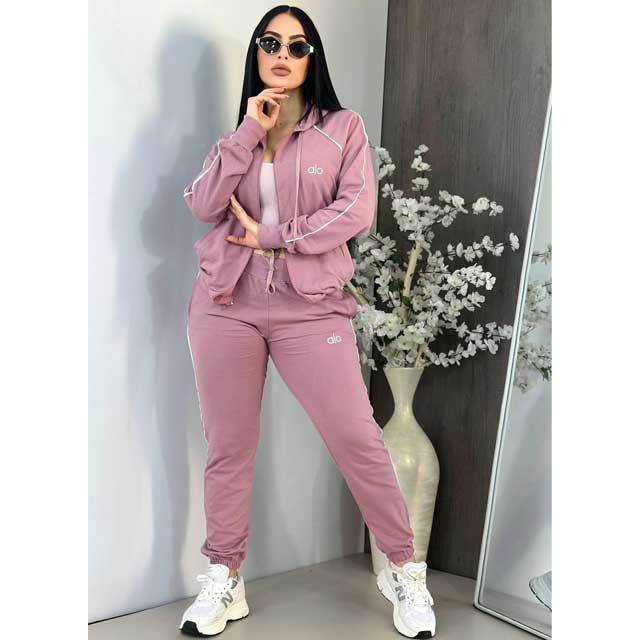 Fashion Embroidery Women Casual Fall Tracksuit Set