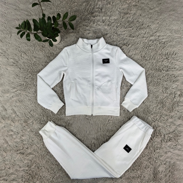Fashion Jacquard Zipper Fall Tracksuit