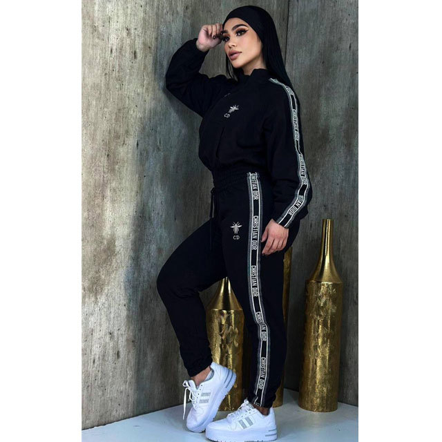 Fashion Embroidery Women Casual Tracksuit