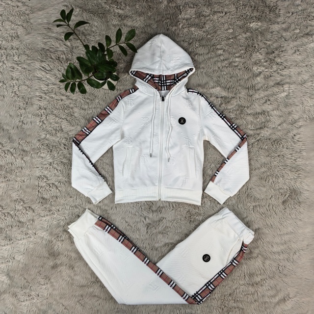 Fashion Jacquard Hooded Tracksuit Set