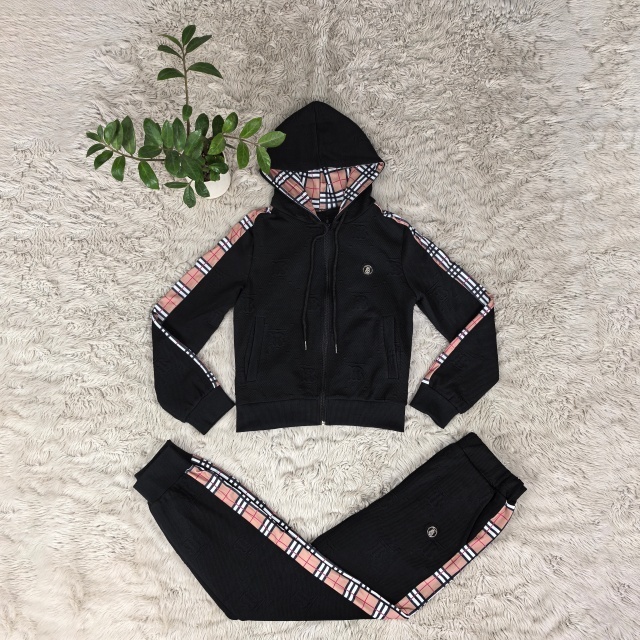 Fashion Jacquard Hooded Tracksuit Set