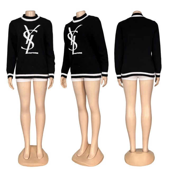Fashion Jacquard Knit Sweater Top