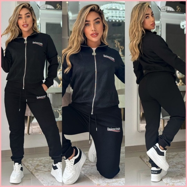 Fashion Jacquard Zipper Casual Tracksuit Set