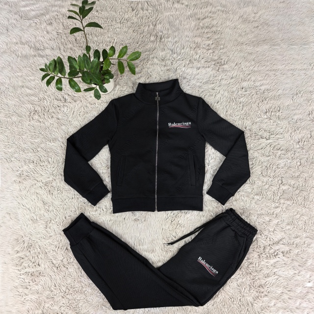 Fashion Jacquard Zipper Casual Tracksuit Set