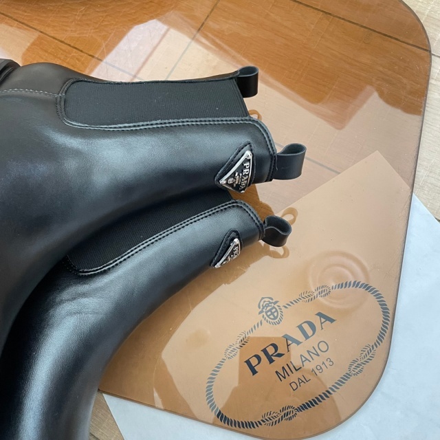 Fashion Logo Leather Fashion Ankle Boots