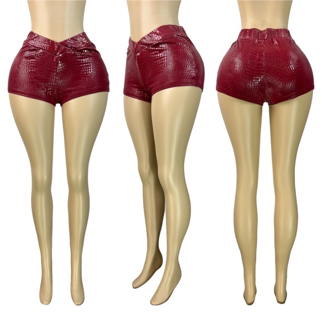 Elastic PU Leather Tight Leggings