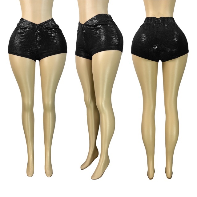 Elastic PU Leather Tight Leggings