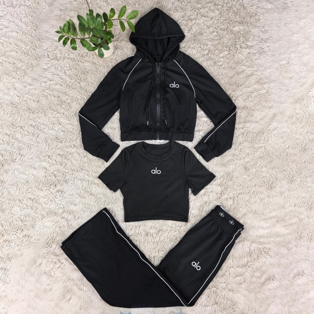 Fashion Embroidery Women 3 Piece Tracksuit Set