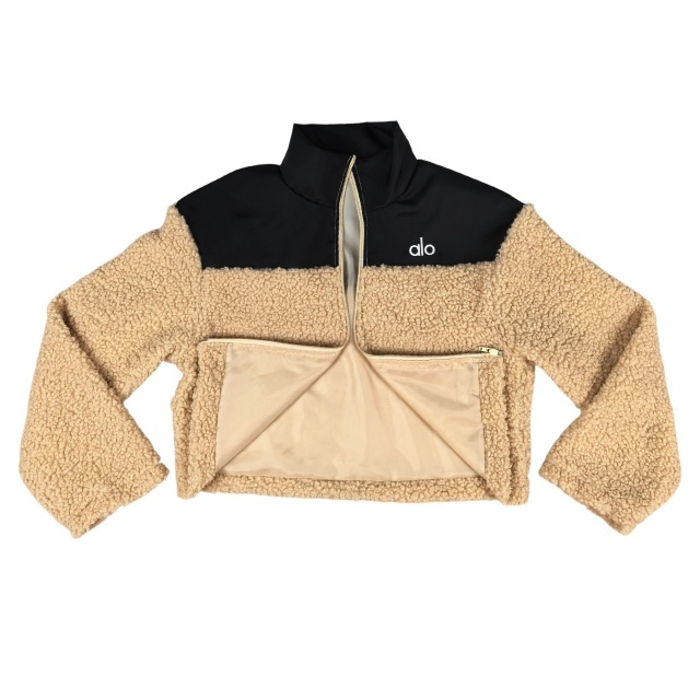 Fashion Embroidery Women Zipper Furry Coat