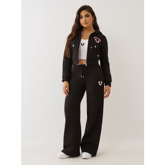 Casual Hooded Top Printed Jogging Pant Set