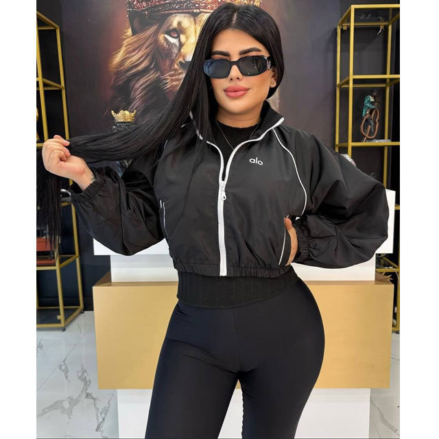 Fashion Zipper High Neck Baseball Jackets