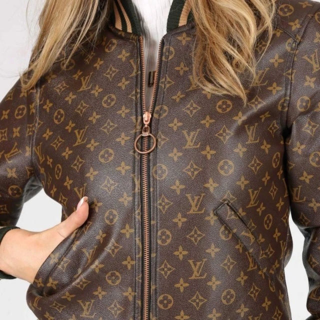 Leather Printed Zipper Jackets