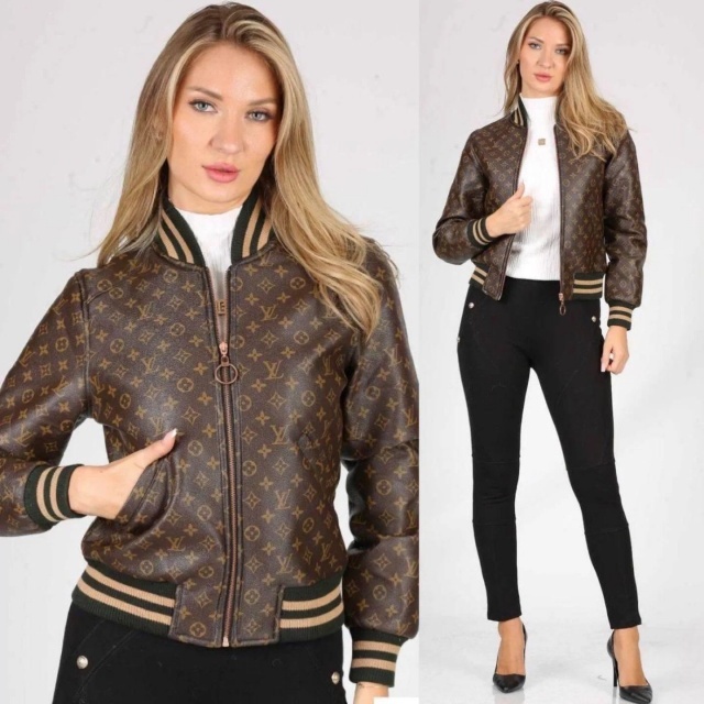 Leather Printed Zipper Jackets