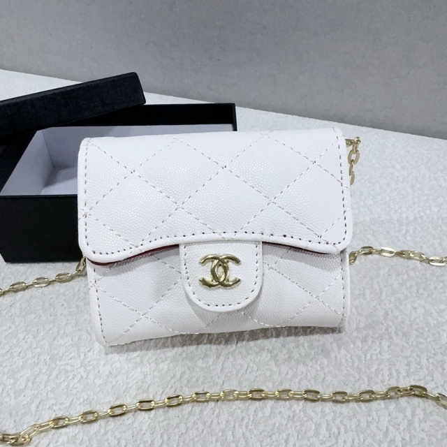 Metal Logo Leather Chained Crossbody Mini Bags