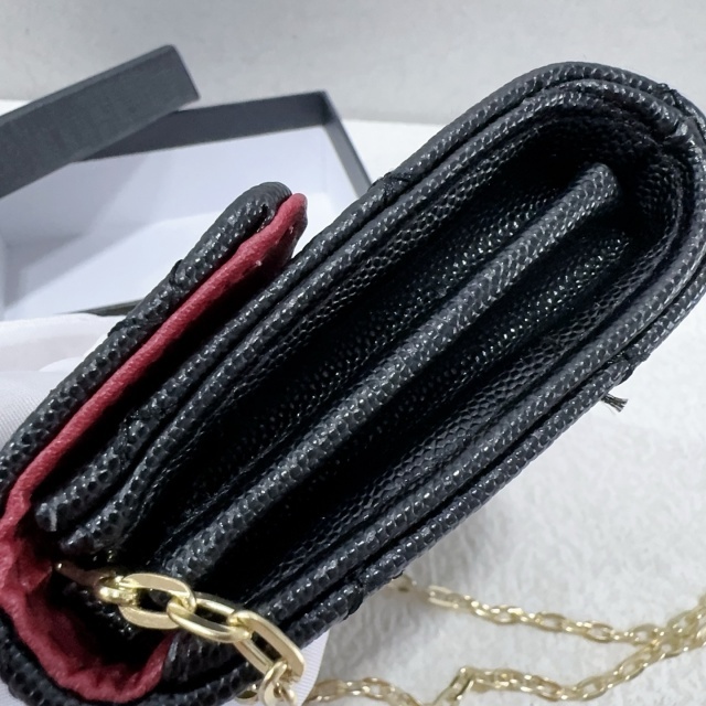 Metal Logo Leather Chained Crossbody Mini Bags
