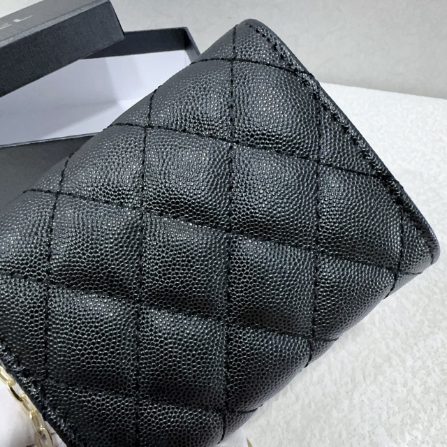 Metal Logo Leather Chained Crossbody Mini Bags
