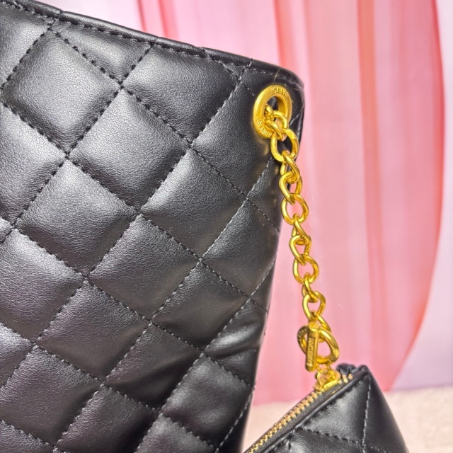 Metal Logo Leather Fashion Women Shopping Handbags
