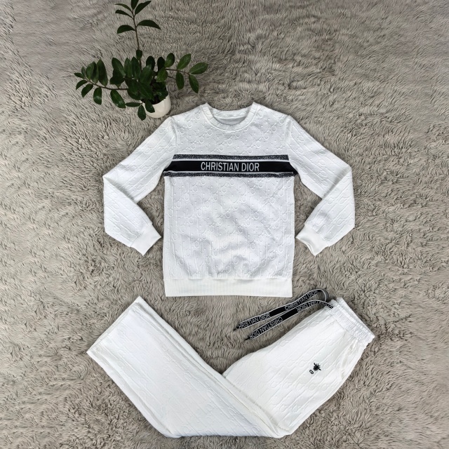 Fashion Jacquard Long Sleeve Women Tracksuit Set