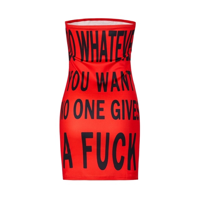 WHATEVER Printed Tube Bodycon Dress