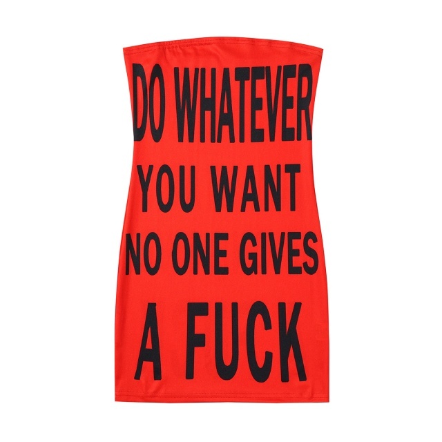 WHATEVER Printed Tube Bodycon Dress