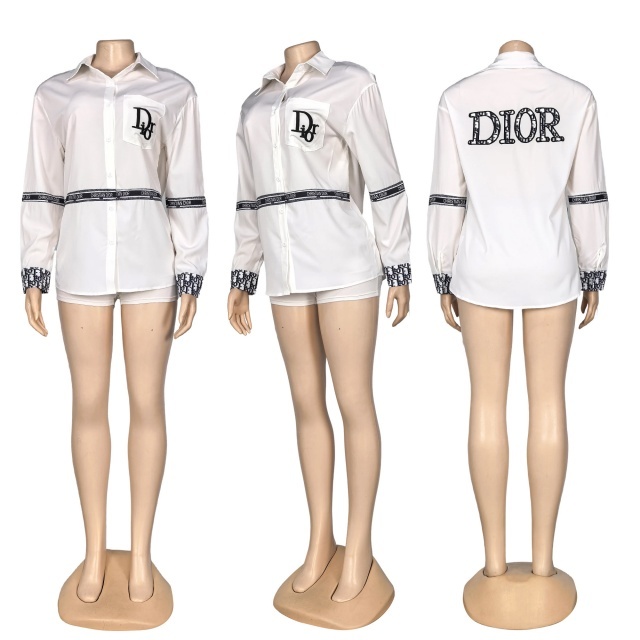 Fashion Embroidery Women Casual Shirt