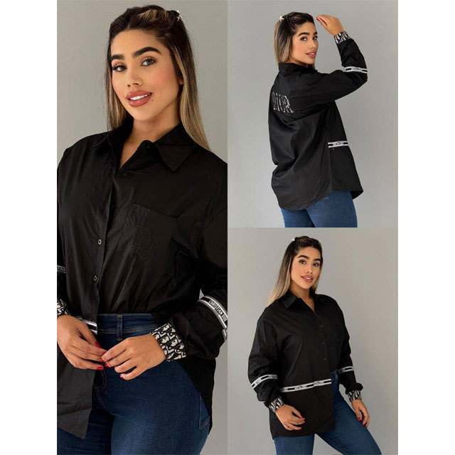 Fashion Embroidery Women Casual Shirt