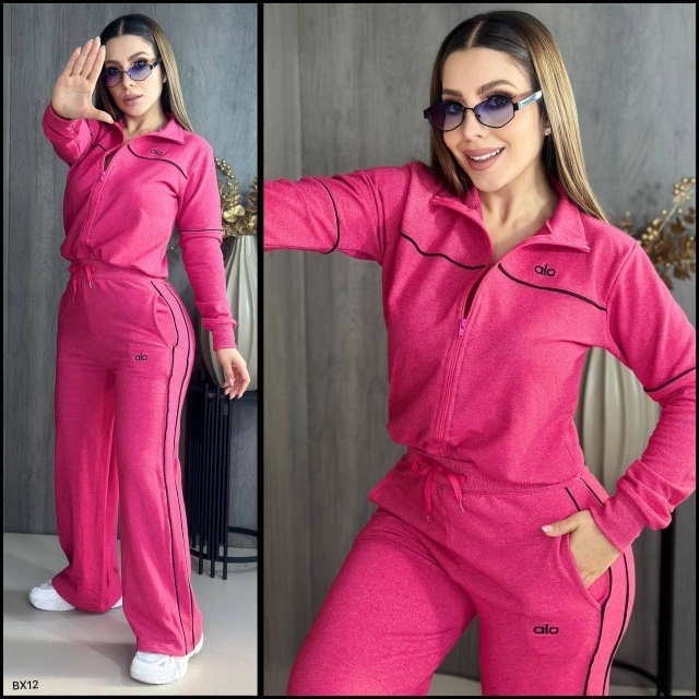 Fashion Embroidery Zipper Fall Tracksuit Set