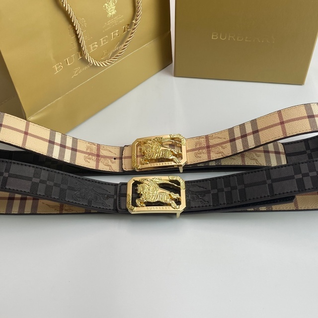 Fashion Metal Logo Leather Adults Belts
