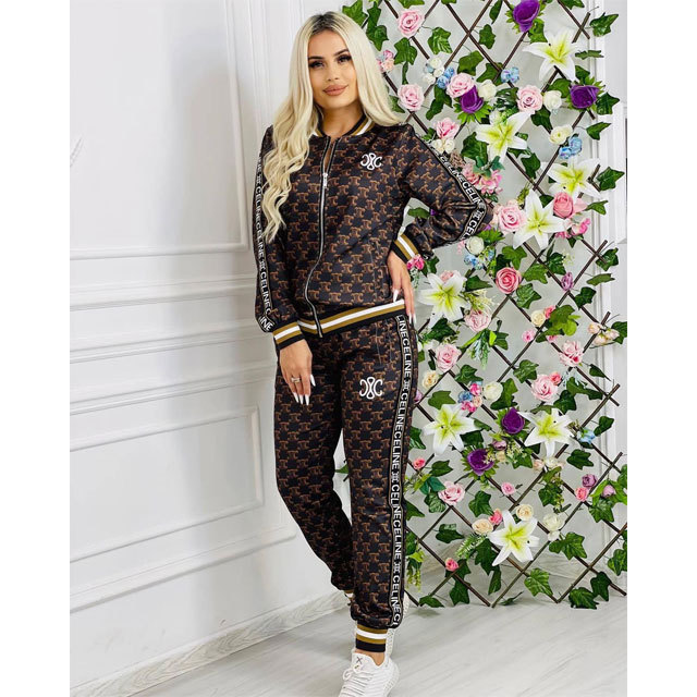 Fashion Printed Women Casual Tracksuit Set