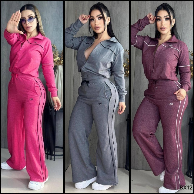 Fashion Embroidery Zipper Fall Tracksuit Set