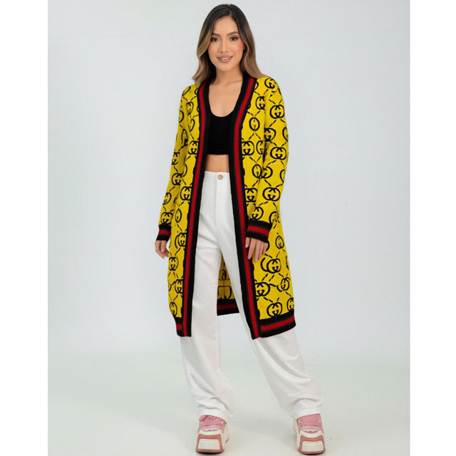 Knit Fashion Striped Cardigan Coat