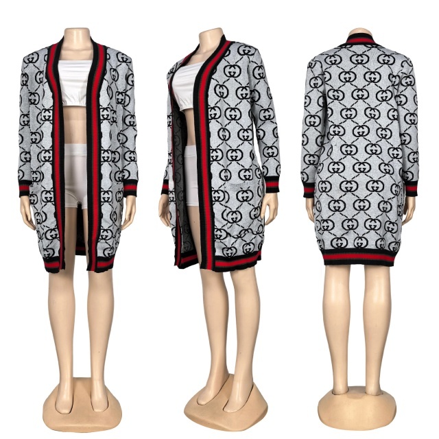 Knit Fashion Striped Cardigan Coat