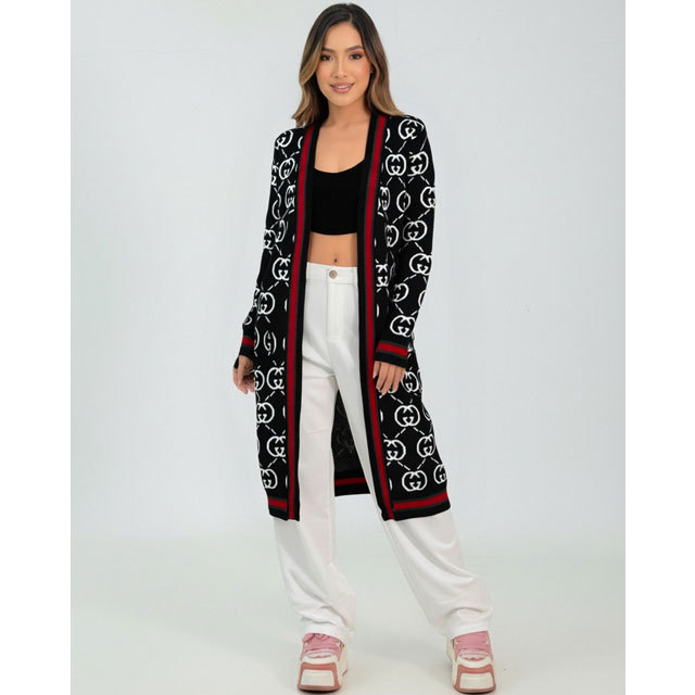 Knit Fashion Striped Cardigan Coat
