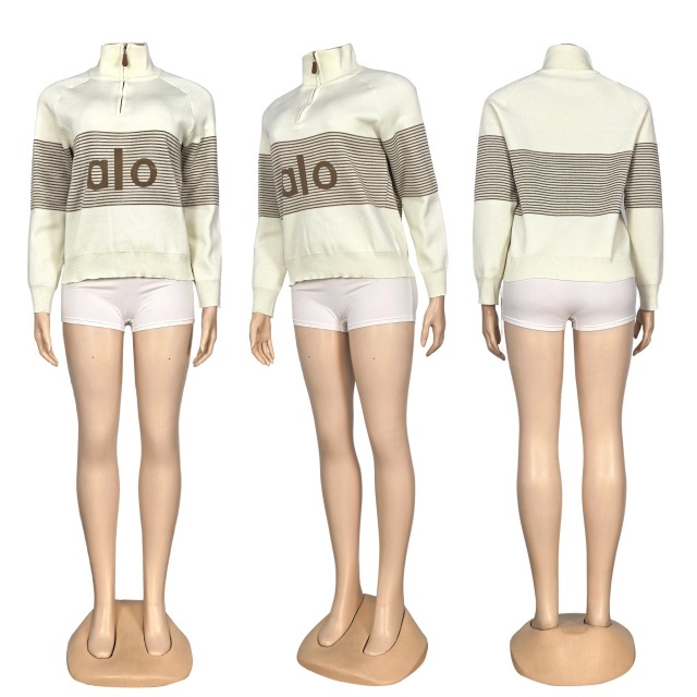 Knit Pullover Zipper Sweater Top