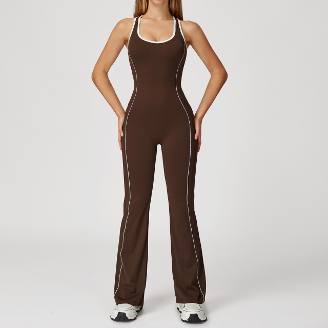 High Elastic Hollow Out Sportwear Bell Jumpsuit