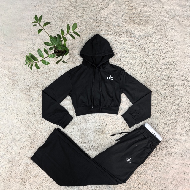 Fashion Embroidery Hooded Fall Tracksuit Set