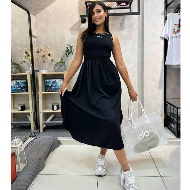 Fashion Sport Sleeveless Slit Maxi Dress