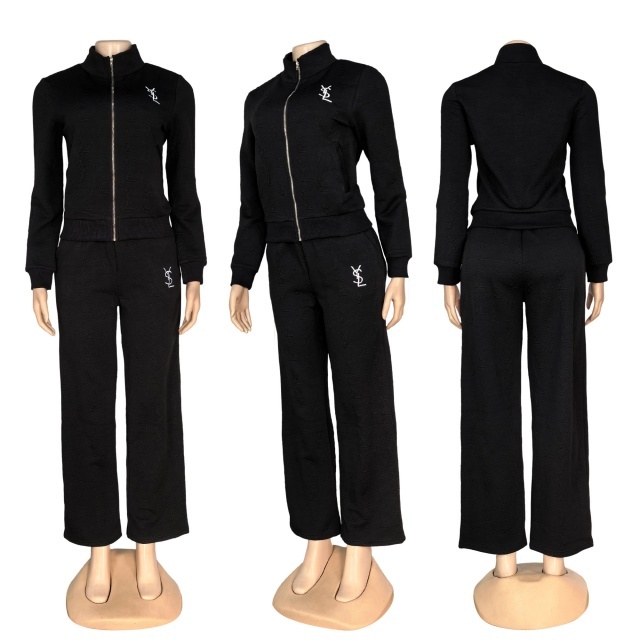 Fashion Embroidery Embossing Women Tracksuit Set
