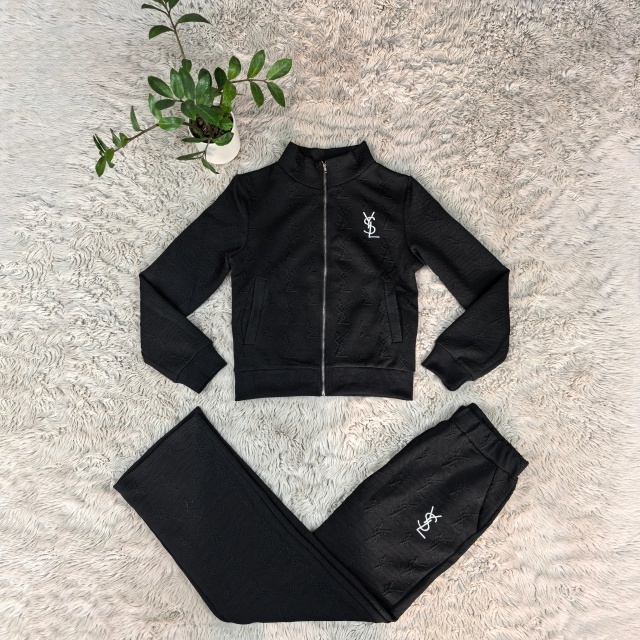 Fashion Embroidery Embossing Women Tracksuit Set