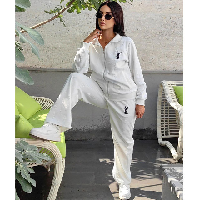Fashion Embroidery Embossing Women Tracksuit Set