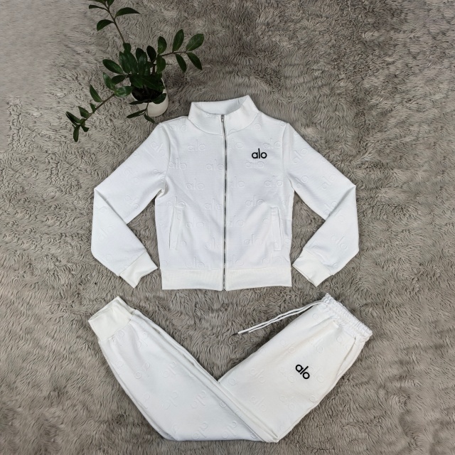 Fashion Embossing Women Zipper Tracksuit Set