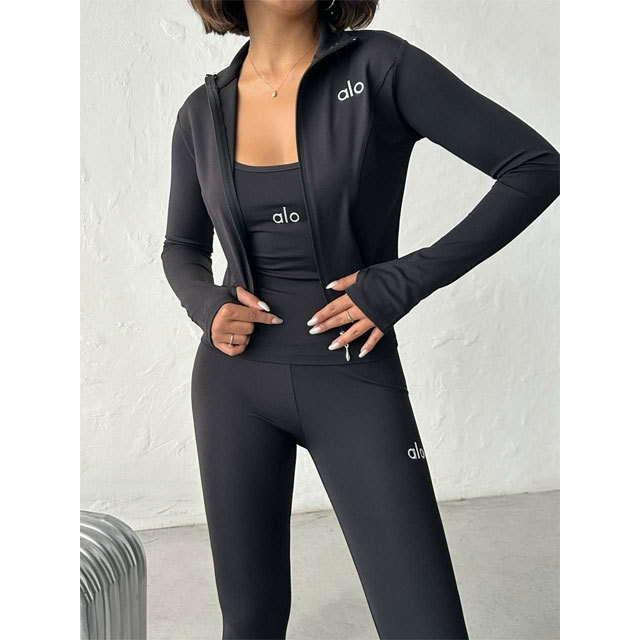 High Elastic 3 Piece Yoga Tracksuit Set