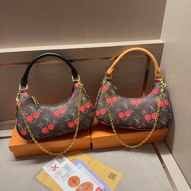 Fashion Cherry Print Leather Luxury Purses