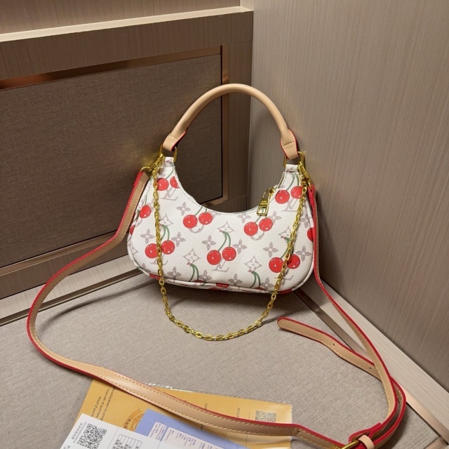 Fashion Cherry Print Leather Luxury Purses