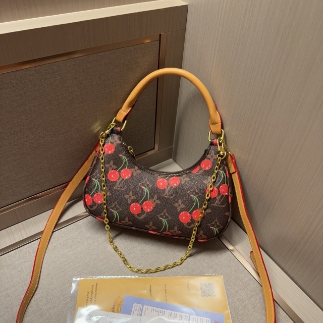 Fashion Cherry Print Leather Luxury Purses