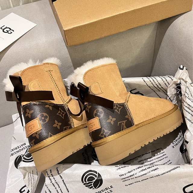 Thick-Soled Winter Furry Snow Boots