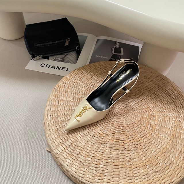 Fashion Logo Pointed Toe Luxury High Heeled Sandals