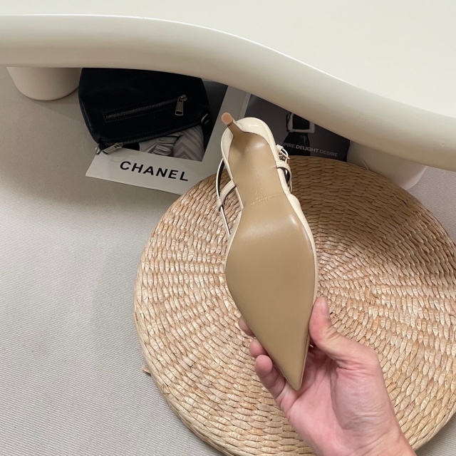 Fashion Logo Pointed Toe Luxury High Heeled Sandals