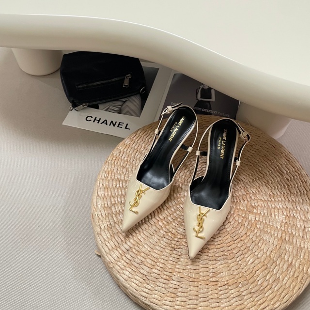 Fashion Logo Pointed Toe Luxury High Heeled Sandals