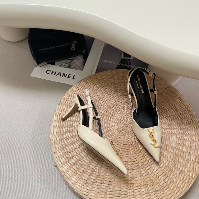 Fashion Logo Pointed Toe Luxury High Heeled Sandals